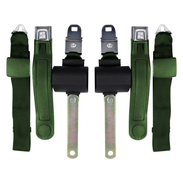 Seatbelt Solutions® - 2-Point Lap Belts with Manual Shoulder Belts, Green