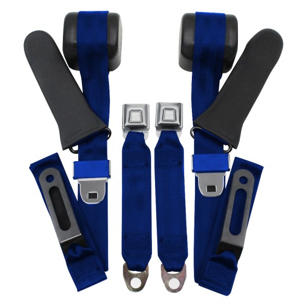 Seatbelt Solutions® - 3-Point Bench Seat Belt Conversion Kit with Center Lap, Dark Blue