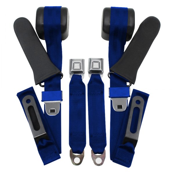 Seatbelt Solutions® - 3-Point Bucket Seat Belt Conversion Kit, Dark Blue