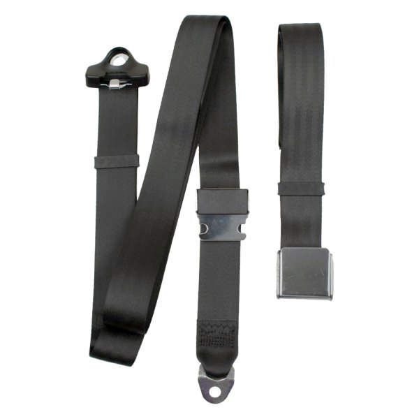  Seatbelt Solutions® - 3-Point Non-Retractable Seat Belt with 20" Floppy Buckle End, Black