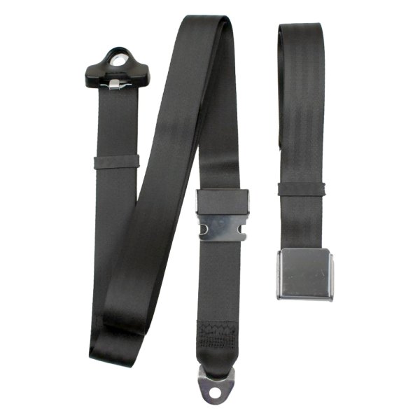  Seatbelt Solutions® - 3-Point Non-Retractable Seat Belt with 20" Floppy Buckle End, Black