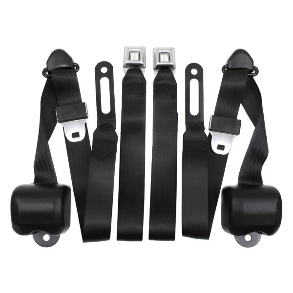 Seatbelt Solutions® - 3 Points Retractable Seat Belts, Gray