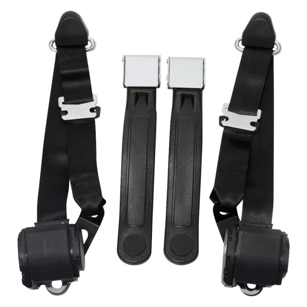 Seatbelt Solutions® - 3-Point Seat Belts Conversion Kit, Black