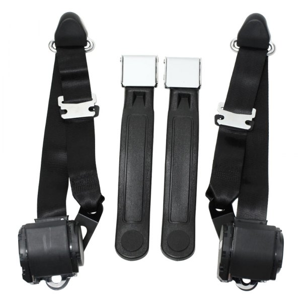  Seatbelt Solutions® - 3-Point Seat Belts Conversion Kit, Black