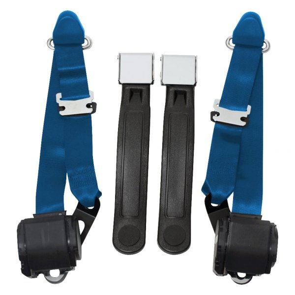 Seatbelt Solutions® - 3-Point Seat Belts Conversion Kit, Blue
