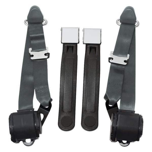 Seatbelt Solutions® - 3-Point Seat Belts Conversion Kit, Gray