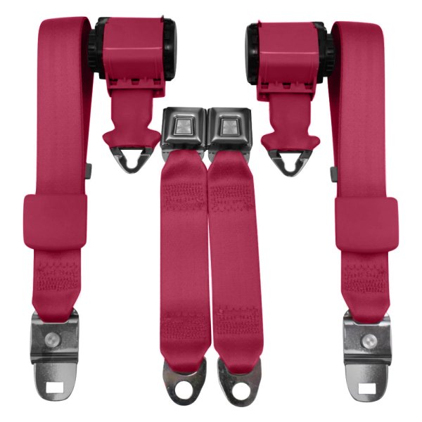  Seatbelt Solutions® - Economy Series 3 Points Non-Retractable Seat Belts and Vertical Mount Shoulder Retractors, Navy