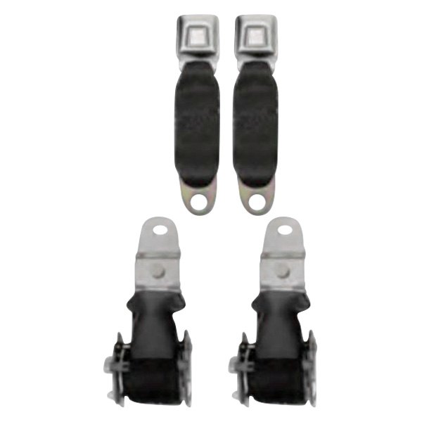  Seatbelt Solutions® - Economy Series OE Style 2-Point Retractable Lap Belts, Black