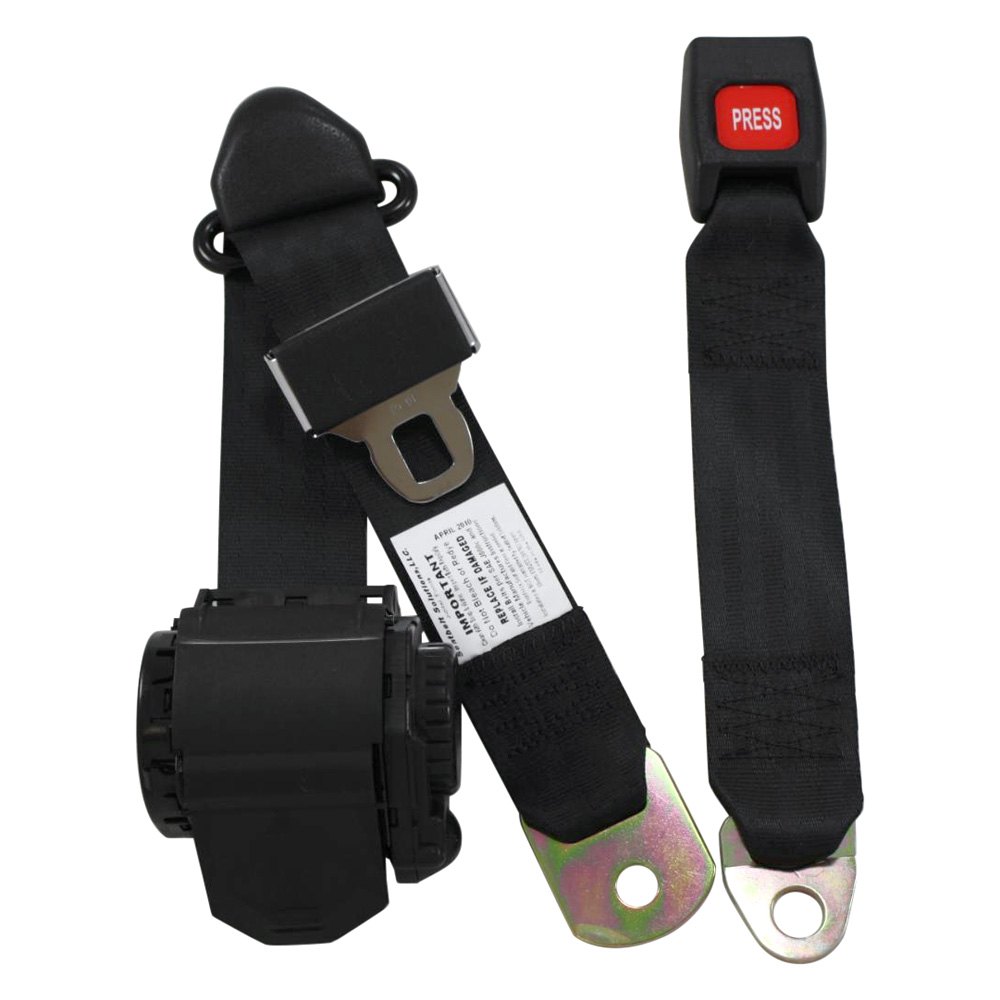 Seatbelt Solutions® - Jeep Wrangler 1997 3-Point Retractable Seat Belt with  Plastic Push Button Buckle
