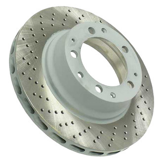 Sebro® - Drilled Coated Rear Driver Side Brake Rotor
