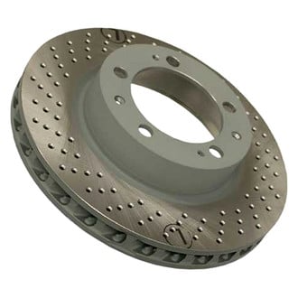 Sebro® - Drilled Coated Front Driver Side Brake Rotor