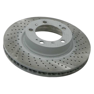 Sebro® - Drilled Coated Front Passenger Side Brake Rotor