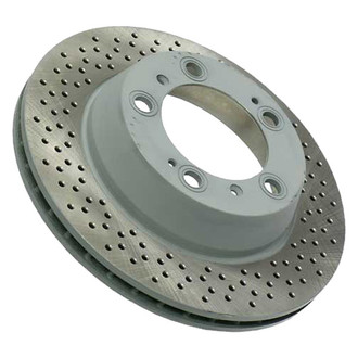 Sebro® - Drilled Coated Rear Passenger Side Brake Rotor