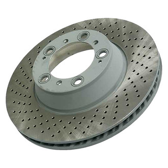 Sebro® - Drilled Coated Rear Driver Side Brake Rotor