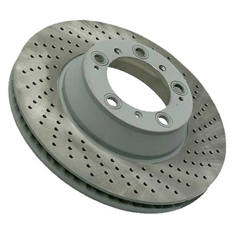 Sebro® - Drilled Coated Rear Passenger Side Brake Rotor