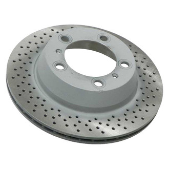 Sebro® - Drilled Coated Rear Driver Side Brake Rotor