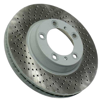 Sebro® - Drilled Coated Front Driver Side Brake Rotor