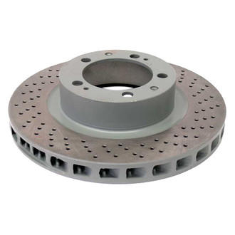 Sebro® - Drilled Coated Front Passenger Side Brake Rotor