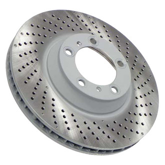 Sebro® - Drilled Coated Front Passenger Side Brake Rotor
