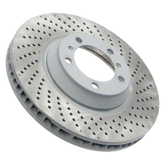 Sebro® - Drilled Coated Front Passenger Side Brake Rotor