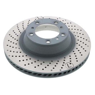 Sebro® - Drilled Coated Rear Driver Side Brake Rotor