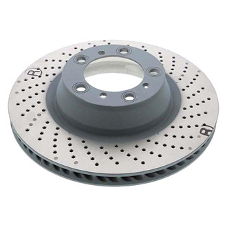 Sebro® - Drilled Coated Rear Passenger Side Brake Rotor