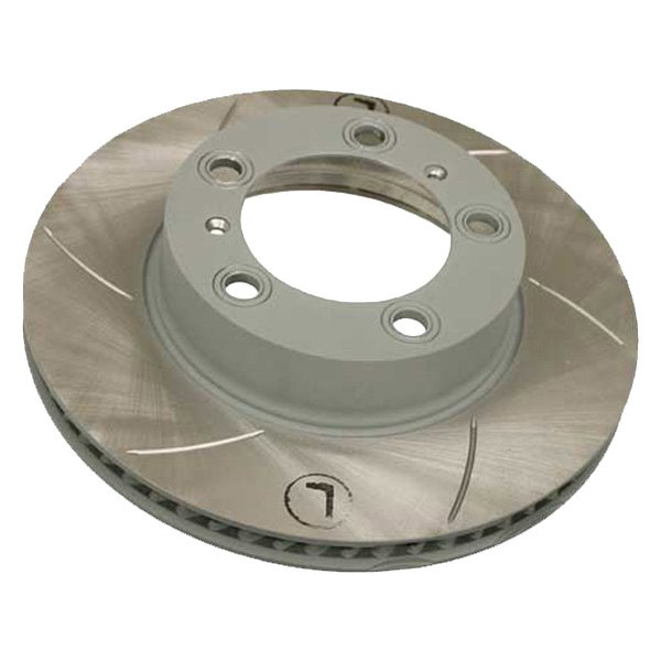 Sebro® 909327C Slotted Coated Front Driver Side Brake Rotor