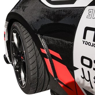 Seibon® - 10mm Wider Gloss Carbon Fiber Front Fenders
