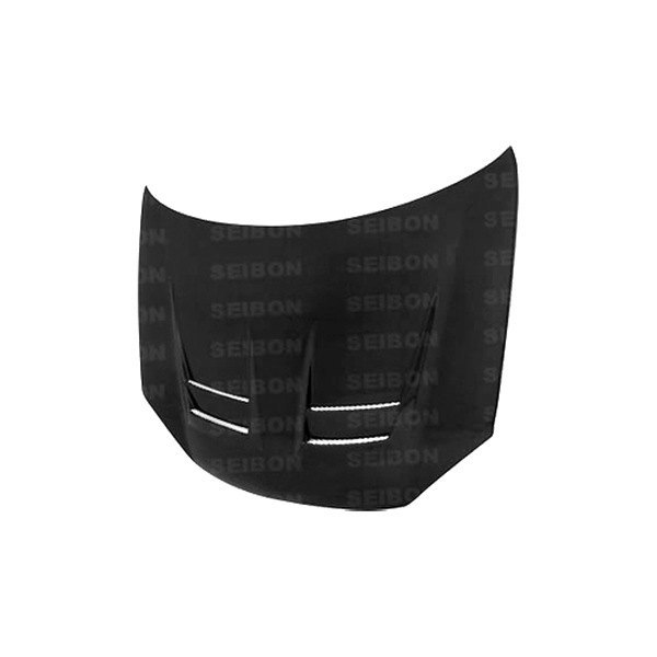 Seibon® - DV-Style Gloss Carbon Fiber Hood without Shaved Emblem