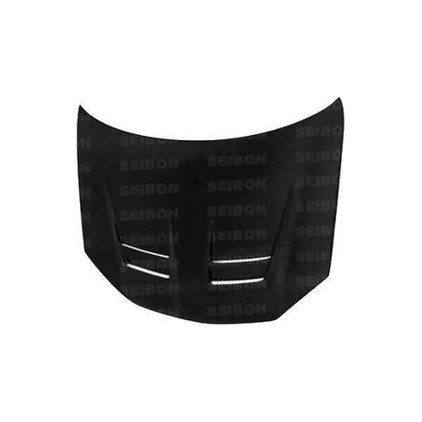 Seibon® - DV-Style Gloss Carbon Fiber Hood with Shaved Emblem