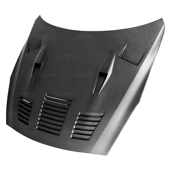 Seibon® - GTII-Style Matte Dry Carbon Fiber Hood