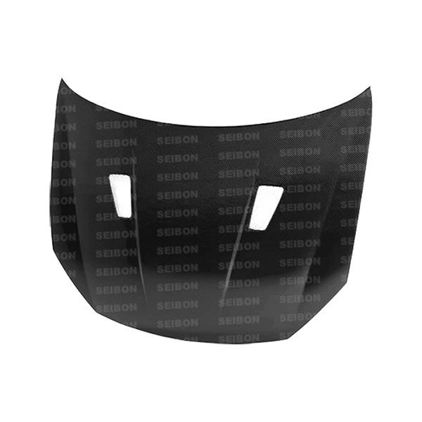 Seibon® - TM-Style Gloss Carbon Fiber Hood with Shaved Emblem