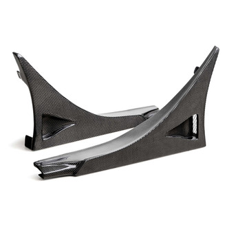 Seibon® - MB-Style Gloss Carbon Fiber Rear Side Skirt Extensions
