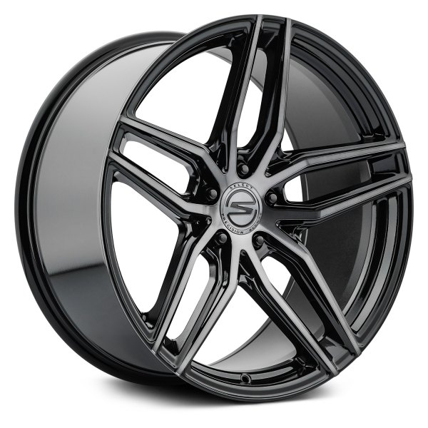 SELECT PRECISION ALLOYS® SHADOW Wheels - Gloss Black with Brushed DDT ...