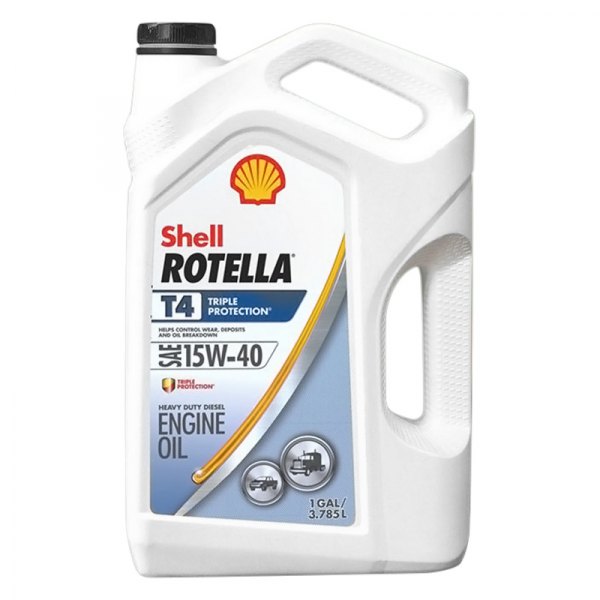 Shell® - Rotella™ T4 Triple Protection CJ-4 Diesel SAE 15W-40 Conventional Motor Oil, 5 Gallons x 1 Pail