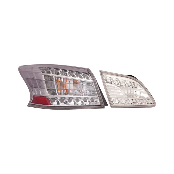 Sherman® - Chrome LED Tail Lights, Nissan Sentra