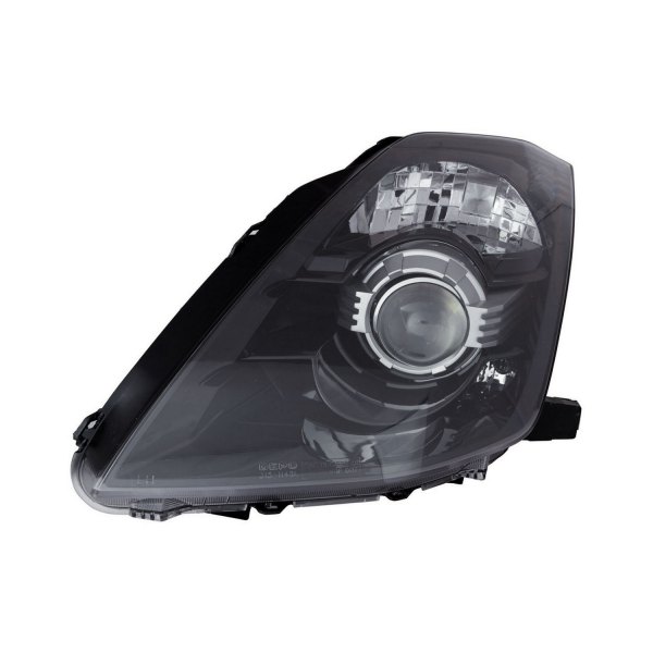 Sherman® - Driver and Passenger Side Black Projector Headlights, Nissan 350Z