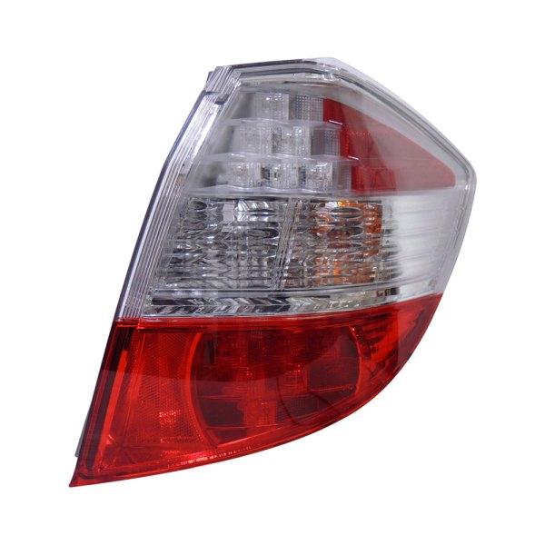 Sherman® - Chrome/Red LED Tail Lights, Honda Fit