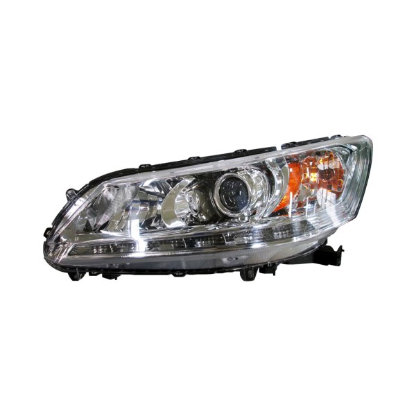 Sherman® - Chrome Projector Headlights with LED DRL, Honda Accord