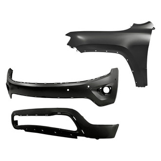Sherman® - 3-Piece (Front Upper and Lower Bumper Cover, Front Driver Side Fender) (Value Line)