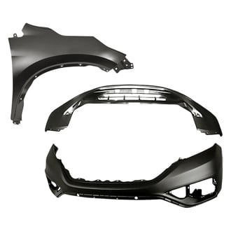 Sherman® - 3-Piece (Front Upper and Lower Bumper Cover, Front Passenger Side Fender) (Value Line)