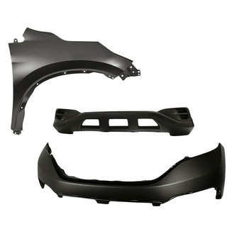 Sherman® - 3-Piece (Front Upper and Lower Bumper Cover, Front Driver Side Fender) (Value Line)