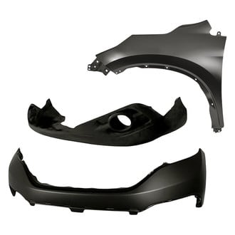 Sherman® - 3-Piece (Front Upper and Lower Bumper Cover, Front Driver Side Fender) (CAPA Certified)