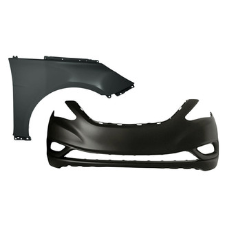 Sherman® - 2-Piece (Front Bumper Cover, Front Passenger Side Fender) (Value Line)