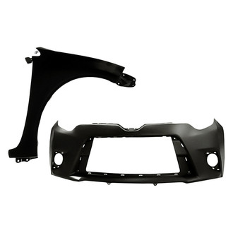 Sherman® - 2-Piece (Front Bumper Cover, Front Passenger Side Fender) (CAPA Certified)