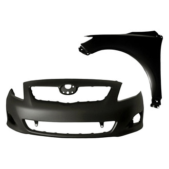 Sherman® - 2-Piece (Front Bumper Cover, Front Driver Side Fender) (CAPA Certified)