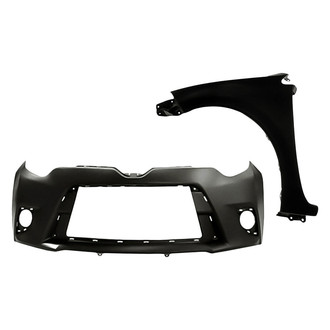 Sherman® - 2-Piece (Front Bumper Cover, Front Driver Side Fender) (CAPA Certified)
