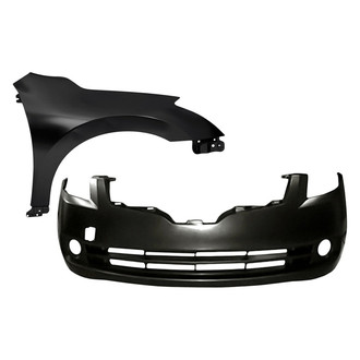 Sherman® - 2-Piece (Front Bumper Cover, Front Passenger Side Fender) (CAPA Certified)