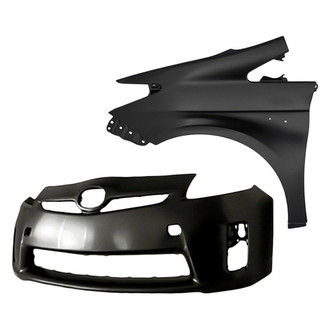 Sherman® - 2-Piece (Front Bumper Cover, Front Driver Side Fender) (CAPA Certified)