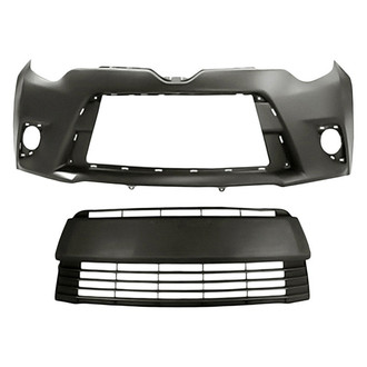 Sherman® - 2-Piece (Front Bumper Cover, Front Lower Bumper Grille) (CAPA Certified)